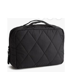 Vera Bradley Quilted Black Hanging Travel Toiletry Bag